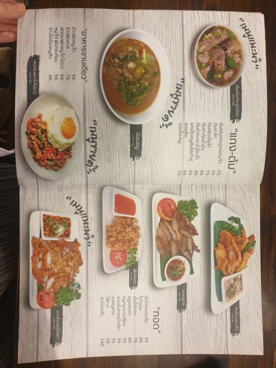 ป้ายราคาหรือสมุดเมนู