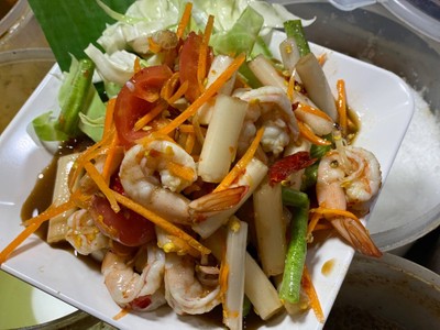 ตำไหลบัวกุ้งสุก XL.