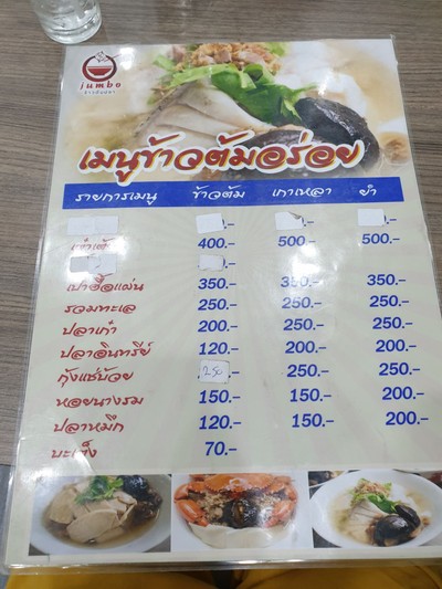 ป้ายราคาหรือสมุดเมนู