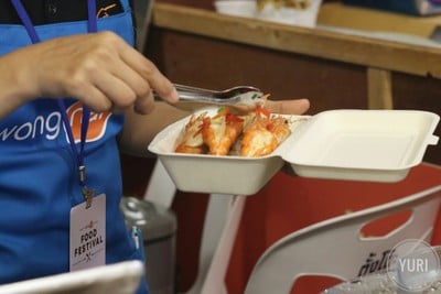 ข้าวกุ้งแม่น้ำซอสไข่เค็มมันกุ้ง