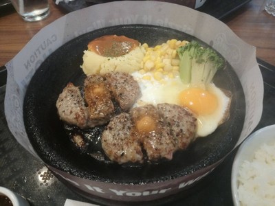 ดับเบิ้ลแฮมเบิร์กสเต็ก+ไข่