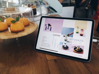 ป้ายราคาหรือสมุดเมนู