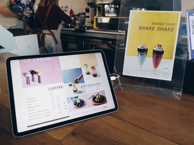 ป้ายราคาหรือสมุดเมนู