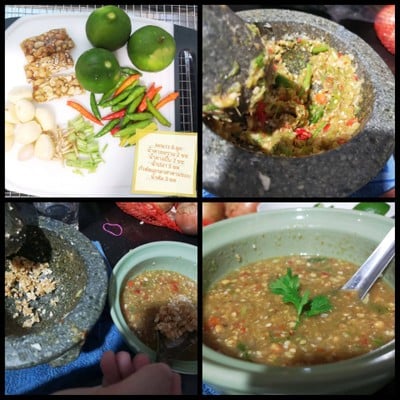 วิธีทำ เมี่ยงหมูสามชั้น น้ำจิ้มถั่วตัด