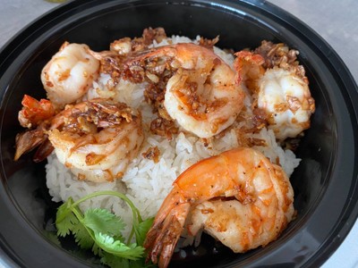 Garlic And Pepper Shrimp With Rice