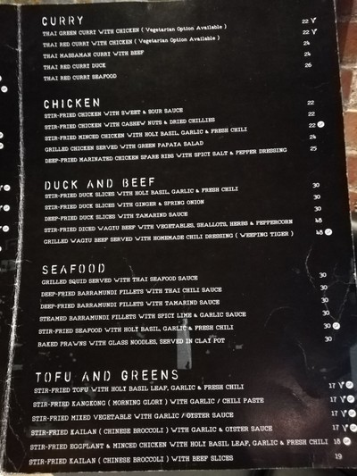 ป้ายราคาหรือสมุดเมนู