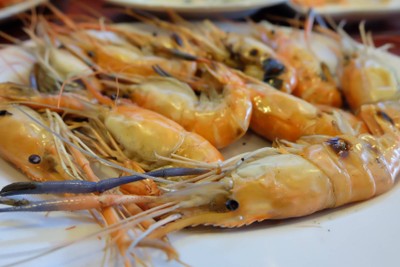 กุ้งเผา 1โล น้ำจิ้มซีฟู้ด