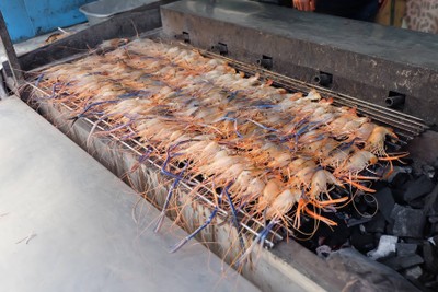 กุ้งเผา 1โล น้ำจิ้มซีฟู้ด