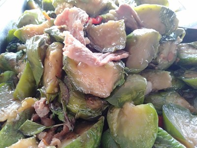 ผัดมะเขือหมู