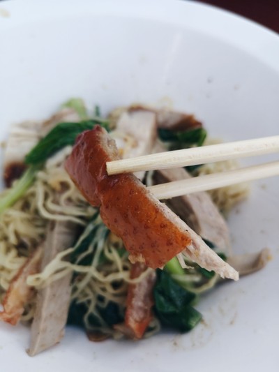 ก๋วยเตี๋ยวเป็ด+หมูกรอบ
