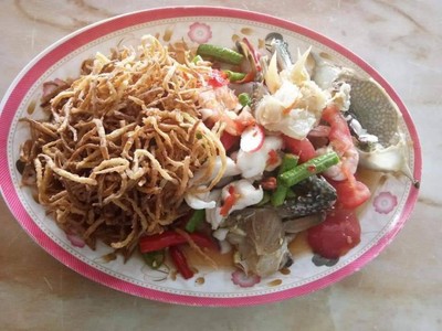 ส้มตำ มะละกอ ทอด