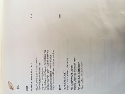 ป้ายราคาหรือสมุดเมนู