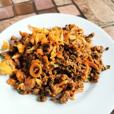 เมนูของร้าน ลาบไก่บ้านโฮ่ง (ลูกสาว)