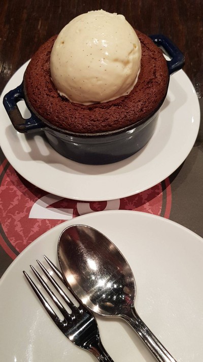 Warm Melted Chocolate Cake