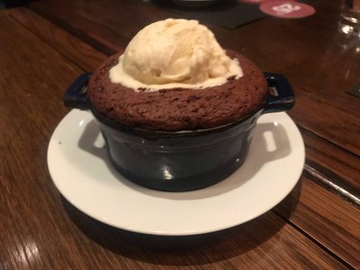 Warm Melted Chocolate Cake