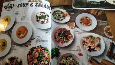 ป้ายราคาหรือสมุดเมนู