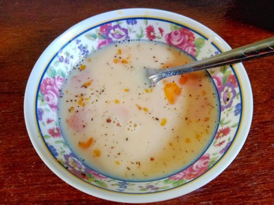 วิธีทำ ข้าวไข่ขาวข้นไส้กรอกไข่กุ้ง