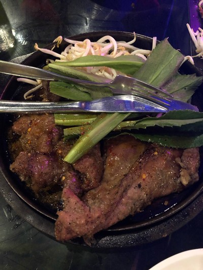 เนื้อย่างกระทะร้อน