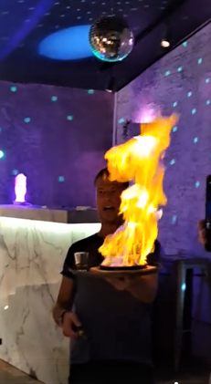 Flaming Cheese Saganaki