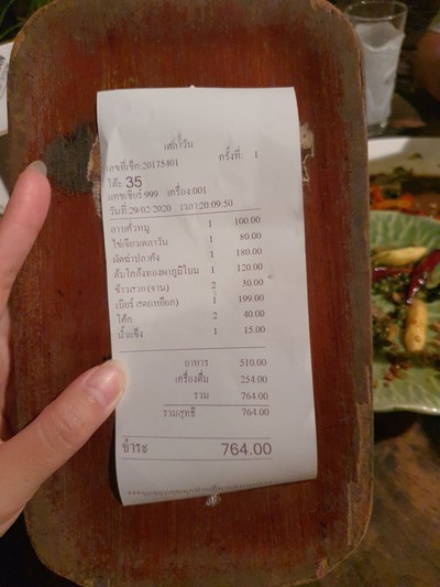 ป้ายราคาหรือสมุดเมนู
