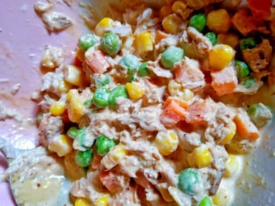 วิธีทำ แซนวิชทูน่าหม่าล่าสลัด