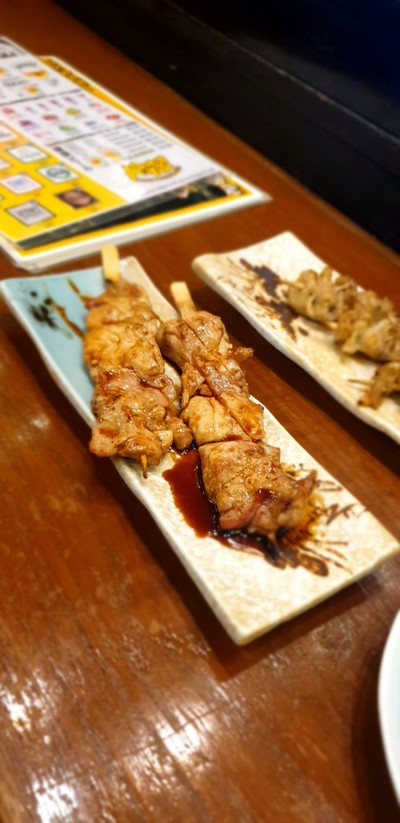 เนื้อไก่ เสียบไม้ย่าง (3 ไม้)