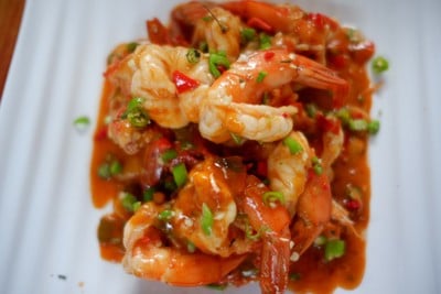 กุ้งผัดพริขี้หนู