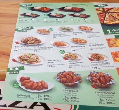 ป้ายราคาหรือสมุดเมนู