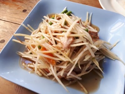 เมนูของร้าน ส้มตำหน้าอำเภอ