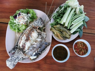 ป้าพิมพ์ปลาเผา