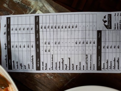 ป้ายราคาหรือสมุดเมนู