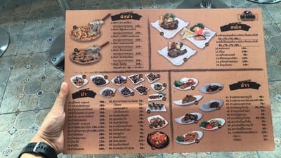 ป้ายราคาหรือสมุดเมนู