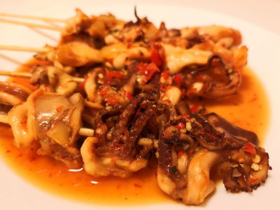 ปลาหมึกย่าง