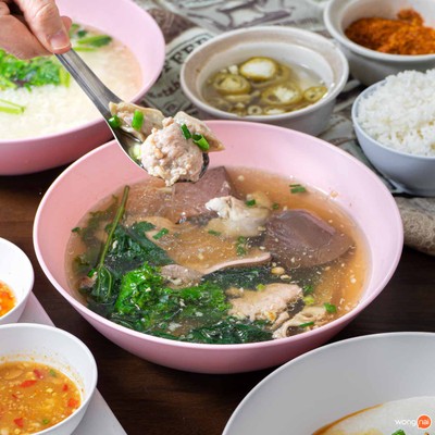 เมนูของร้าน โจ๊กศรีพิงค์