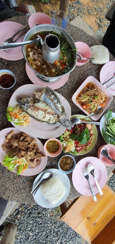 เมนูของร้าน ป้าพิมพ์ปลาเผา