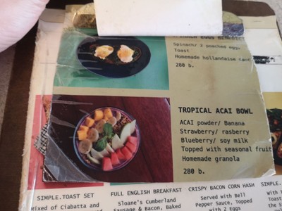 ป้ายราคาหรือสมุดเมนู