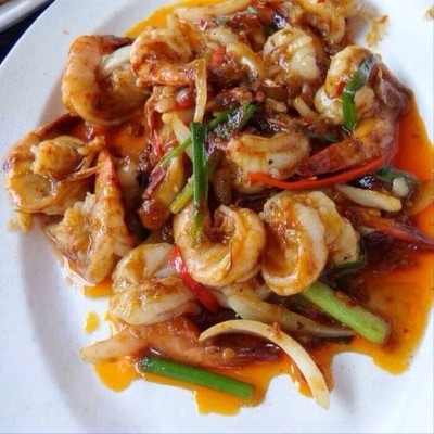 กุ้งผัดพริกเผา