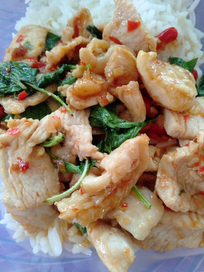 ข้าวผัดกระเพราไก่