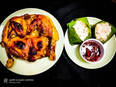 ไก่ย่างขมิ้น ย่างเตาอบ