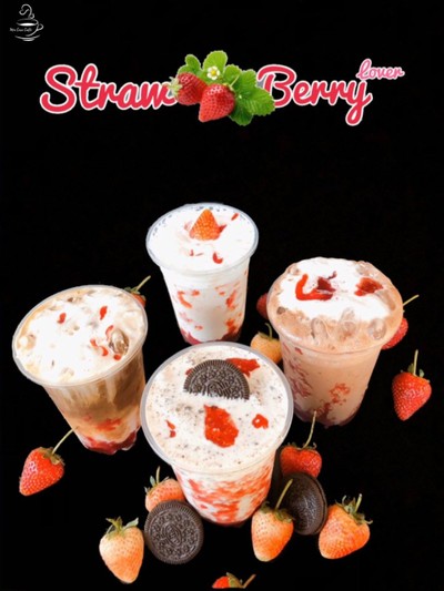 กาแฟสตรอเบอร์รี่ นมสดสตรอเบอร์รี่