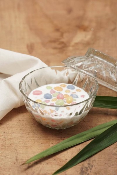 บัวลอยกะทิสด ทรงเครื่อง (เผือก,ข้าวโพด)