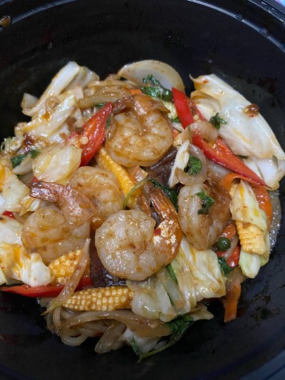 ราเมนผัดขี้เมากุ้ง