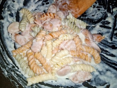 วิธีทำ Fusilli Carbonara สูตร2