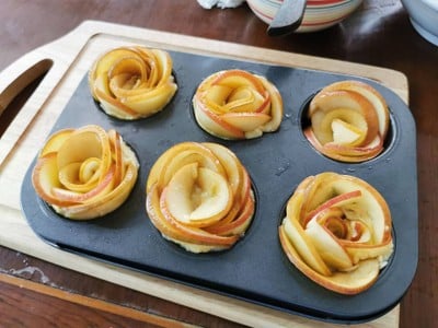 วิธีทำ Apple rose tart (low carb version)