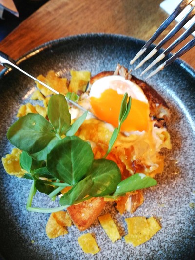 Pulled Pork Benedict $AUD 20 (450 บาท)