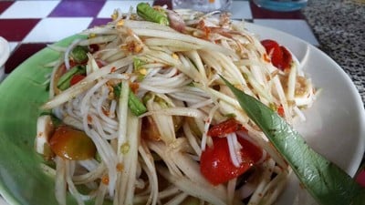 เมนูของร้าน ส้มตำกุหลาบ เจ้าเก่า