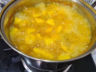 วิธีทำ แกงส้มปลา เนื้อหัวครก​ (เนื้อมะม่วงหิมพานต์)