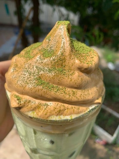 ชาเขียวนมสดฟองแฟ...นุ่มๆ🍵