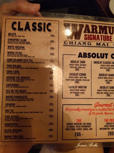 ป้ายราคาหรือสมุดเมนู