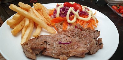 สเต็ก แพ็คคู่ สู้โควิท หมู+ไก่+ไข่ดาวจากราคาปกติ 150บาท เหลือ (139บาท)